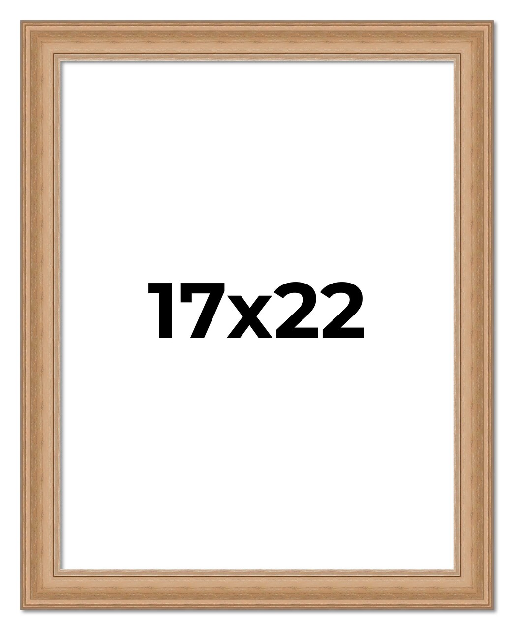 17x22 Weathered Picture Frame with UV-Resistant Acrylic & Acid Free Backing, Available in 5 Finishes - Black, Gold, Red, White, Natural